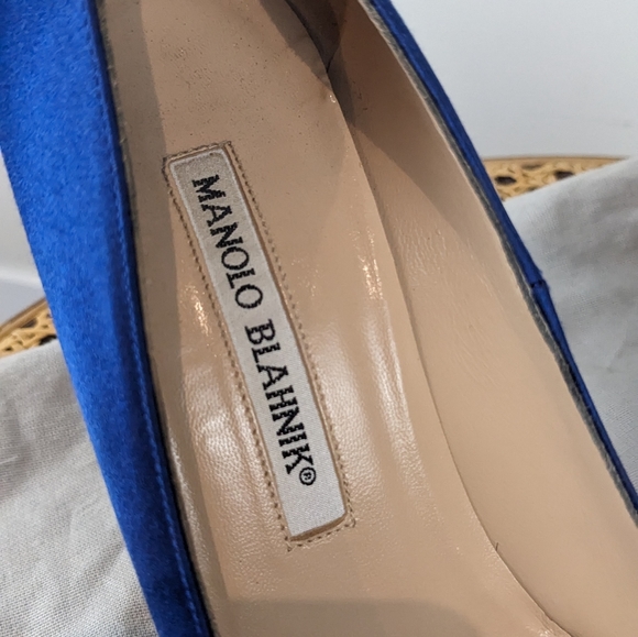 The "Carrie" Manolo "hangisi" satin pumps sz 36 - Picture 11 of 13
